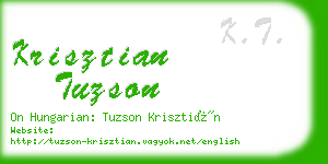 krisztian tuzson business card